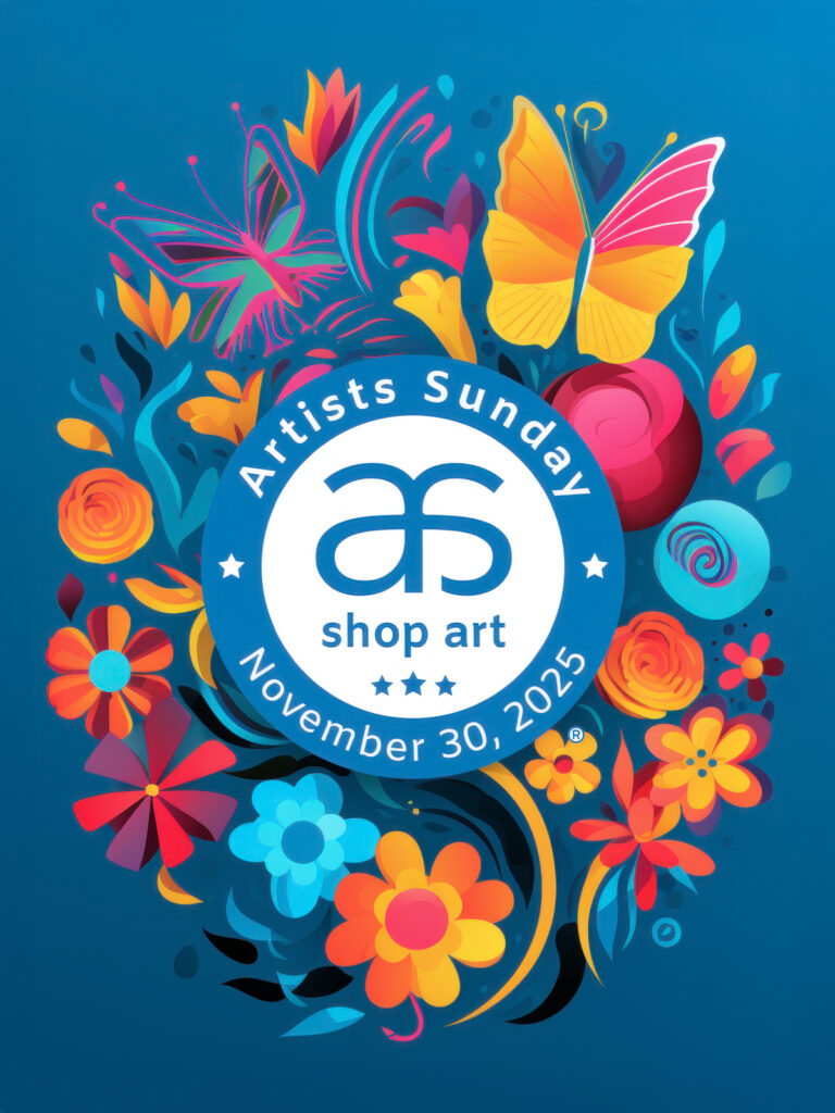 Artists_Sunday_2025_12-WEB_butterflies and flowers on blue-Edit